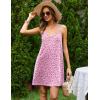 Ekouaer Cotton Nightgowns for Women Sleeveless Racerback Night Gown Spaghetti Strap Sleep Dress Chemise Sleepwear(Pink Floral)