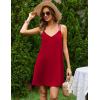 Ekouaer Cotton Nightgowns for Women Sleeveless Racerback Night Gown Spaghetti Strap Sleep Dress Chemise Sleepwear(Red)