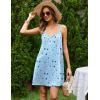Ekouaer Cotton Nightgowns for Women Sleeveless Racerback Night Gown Spaghetti Strap Sleep Dress Chemise Sleepwear(Star)