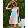 Ekouaer Cotton Nightgowns for Women Sleeveless Racerback Night Gown Spaghetti Strap Sleep Dress Chemise Sleepwear(Tie Dye)