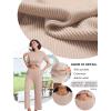 Ekouaer Lounge Sets for Women 2 Piece Matching Travel Outfits 2026 Loose Short Sleeve Top Wide Leg Pants Pockets(Light Khaki)