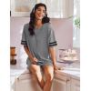 Ekouaer Lounge Sets for Women Casual Oversized Short Sleeve Tops Biker Shorts Soft Comfy Pajama Sets 2 Piece Outfits S-XXL(Grey)