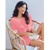 Ekouaer Lounge Sets for Women Casual Oversized Short Sleeve Tops Biker Shorts Soft Comfy Pajama Sets 2 Piece Outfits S-XXL(Orange Pink)