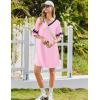 Ekouaer Nightgowns for Women Bamboo Viscose Nightgown Short Sleeve Sleep Shirts V Neck Nightshirt Soft Sleepwear(Pink)