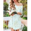 Ekouaer Nightgowns for Women Bamboo Viscose Sleep Shirts Short Sleeve Night Shirts Casual Sleep Dress Soft Sleepwear(Green Flowers)