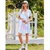 Ekouaer Nightgowns for Women Bamboo Viscose Sleep Shirts Short Sleeve Night Shirts Casual Sleep Dress Soft Sleepwear(Tie-dye)