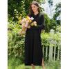 Ekouaer Nightgowns for Women Fleece Nightgown Long Sleeve Sleepwear Hooded Night Gown Long Sleep Shirt with Pocket(Black 2)