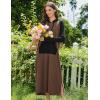 Ekouaer Nightgowns for Women Fleece Nightgown Long Sleeve Sleepwear Hooded Night Gown Long Sleep Shirt with Pocket(Brown)