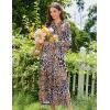 Ekouaer Nightgowns for Women Fleece Nightgown Long Sleeve Sleepwear Hooded Night Gown Long Sleep Shirt with Pocket(Leopard)