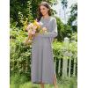 Ekouaer Nightgowns for Women Fleece Nightgown Long Sleeve Sleepwear Hooded Night Gown Long Sleep Shirt with Pocket(Light Grey)