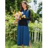 Ekouaer Nightgowns for Women Fleece Nightgown Long Sleeve Sleepwear Hooded Night Gown Long Sleep Shirt with Pocket(Navy)