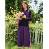 Ekouaer Nightgowns for Women Fleece Nightgown Long Sleeve Sleepwear Hooded Night Gown Long Sleep Shirt with Pocket(Purple)
