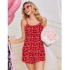 Ekouaer Pajama Sets for Women 2 Piece Camisole Pjs Cute Print Sleepwear Ribbed Sexy Tank Top with Shorts S-XXL(White Heart on Red)