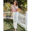 Ekouaer Pajamas for Women Set Button Up Pjs Short Sleeve Ruffle Sleepwear Notch Collar Bride Soft Pj Lounge Sets S-XXL(Black Heart)
