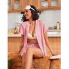Ekouaer Pajamas for Women Set Button Up Pjs Short Sleeve Ruffle Sleepwear Notch Collar Bride Soft Pj Lounge Sets S-XXL(Light Pink)