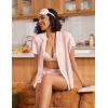 Ekouaer Pajamas for Women Set Button Up Pjs Short Sleeve Ruffle Sleepwear Notch Collar Bride Soft Pj Lounge Sets S-XXL(Pastel Pink)