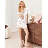 Ekouaer Pajamas for Women Set Button Up Pjs Short Sleeve Ruffle Sleepwear Notch Collar Bride Soft Pj Lounge Sets S-XXL(White Sleep Teddy)