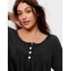 Ekouaer Pajamas for Women Set Long Sleeve Sleepwear Top & Pants Pjs Comfy 2 Piece Lounge Set with Pockets S-XXL(Black)