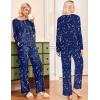 Ekouaer Pajamas for Women Set Long Sleeve Sleepwear Top & Pants Pjs Comfy 2 Piece Lounge Set with Pockets S-XXL(Blue Sky)