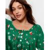 Ekouaer Pajamas for Women Set Long Sleeve Sleepwear Top & Pants Pjs Comfy 2 Piece Lounge Set with Pockets S-XXL(Christmas Green)