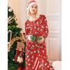 Ekouaer Pajamas for Women Set Long Sleeve Sleepwear Top & Pants Pjs Comfy 2 Piece Lounge Set with Pockets S-XXL(Christmas Red)
