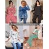 Ekouaer Pajamas for Women Set Long Sleeve Sleepwear Top & Pants Pjs Comfy 2 Piece Lounge Set with Pockets S-XXL(Green Pot)