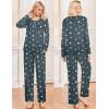 Ekouaer Pajamas for Women Set Long Sleeve Sleepwear Top & Pants Pjs Comfy 2 Piece Lounge Set with Pockets S-XXL(Grey Stars)