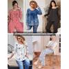 Ekouaer Pajamas for Women Set Long Sleeve Sleepwear Top & Pants Pjs Comfy 2 Piece Lounge Set with Pockets S-XXL(Pink Stars)