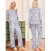 Ekouaer Pajamas for Women Set Long Sleeve Sleepwear Top & Pants Pjs Comfy 2 Piece Lounge Set with Pockets S-XXL(Pink Stars)