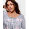 Ekouaer Pajamas for Women Set Long Sleeve Sleepwear Top & Pants Pjs Comfy 2 Piece Lounge Set with Pockets S-XXL(Pink Stars)