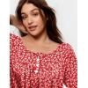 Ekouaer Pajamas for Women Set Long Sleeve Sleepwear Top & Pants Pjs Comfy 2 Piece Lounge Set with Pockets S-XXL(Red Floral)