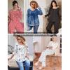 Ekouaer Pajamas for Women Set Long Sleeve Sleepwear Top & Pants Pjs Comfy 2 Piece Lounge Set with Pockets S-XXL(White Floral)