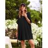 Ekouaer Plus Size Nightgowns for Women Oversized Sleep Shirt Short Sleeve Nightshirt T-Shirt Dress Sleepwear S-4XL(Black)