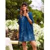 Ekouaer Plus Size Nightgowns for Women Oversized Sleep Shirt Short Sleeve Nightshirt T-Shirt Dress Sleepwear S-4XL(Blue Flower)