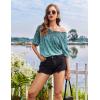 Ekouaer Plus Size Nightgowns for Women Oversized Sleep Shirt Short Sleeve Nightshirt T-Shirt Dress Sleepwear S-4XL(Blue Green Flower)