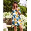 Ekouaer Plus Size Nightgowns for Women Oversized Sleep Shirt Short Sleeve Nightshirt T-Shirt Dress Sleepwear S-4XL(Floral Tye Dye)