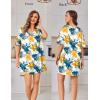 Ekouaer Plus Size Nightgowns for Women Oversized Sleep Shirt Short Sleeve Nightshirt T-Shirt Dress Sleepwear S-4XL(Floral Tye Dye)