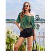 Ekouaer Plus Size Nightgowns for Women Oversized Sleep Shirt Short Sleeve Nightshirt T-Shirt Dress Sleepwear S-4XL(Green Flower)