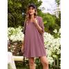 Ekouaer Plus Size Nightgowns for Women Oversized Sleep Shirt Short Sleeve Nightshirt T-Shirt Dress Sleepwear S-4XL(Purple Red)