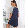 Ekouaer Sleep Shirts for Women Short Sleeve Night Shirts for Sleeping Pullover Nightgown Soft Nightdress S-XXXL(1-light Grey)
