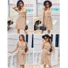 Ekouaer Women Short Sleeve Maternity Nursing Dress Casual V Neck Breastfeeding Loungewear Ribbed Knit Pregnancy Dresses S-XXL(Brown)