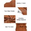 Ekouaer Women Short Sleeve Maternity Nursing Dress Casual V Neck Breastfeeding Loungewear Ribbed Knit Pregnancy Dresses S-XXL(Caramel)
