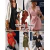 Ekouaer Women Short Sleeve Maternity Nursing Dress Casual V Neck Breastfeeding Loungewear Ribbed Knit Pregnancy Dresses S-XXL(Caramel)
