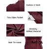 Ekouaer Women Short Sleeve Maternity Nursing Dress Casual V Neck Breastfeeding Loungewear Ribbed Knit Pregnancy Dresses S-XXL(Dark Red)