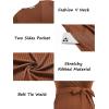 Ekouaer Women Short Sleeve Maternity Nursing Dress Casual V Neck Breastfeeding Loungewear Ribbed Knit Pregnancy Dresses S-XXL(Deep Caramel)