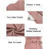 Ekouaer Women Short Sleeve Maternity Nursing Dress Casual V Neck Breastfeeding Loungewear Ribbed Knit Pregnancy Dresses S-XXL(Dirty Pink)