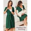Ekouaer Women Short Sleeve Maternity Nursing Dress Casual V Neck Breastfeeding Loungewear Ribbed Knit Pregnancy Dresses S-XXL(Green)