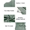 Ekouaer Women Short Sleeve Maternity Nursing Dress Casual V Neck Breastfeeding Loungewear Ribbed Knit Pregnancy Dresses S-XXL(Ice Green)