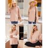 Ekouaer Womens 3 Packs Maternity Shirts Long Sleeve Side Ruched Pregnancy Tee Workout Top Tunic Blouse Mama Clothes(3pcs- Black + Army Green + Dirty Pink)