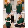 Ekouaer Womens 3 Packs Maternity Shirts Long Sleeve Side Ruched Pregnancy Tee Workout Top Tunic Blouse Mama Clothes(3pcs- Black + Green + Teal)
